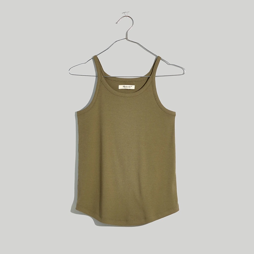 Madewell Army Green (Distant surplus) Brightside '90s Tank Lucia tank Small New
